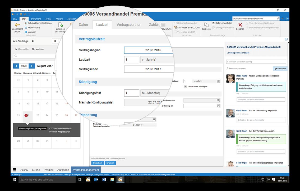 3E_Screen ELO Vertragsmanagement